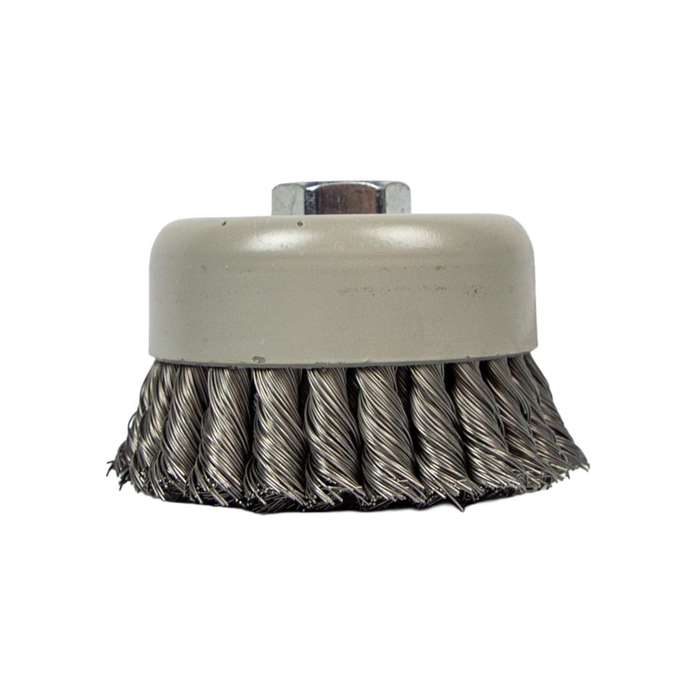 Command PRO Cup Brush, Knotted, Double Row, 4 in x .020 in x 5/8 in-11